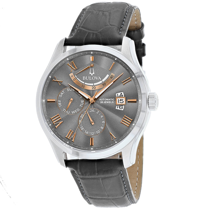 Bulova Men's Wilton Grey Dial Watch - 96C143