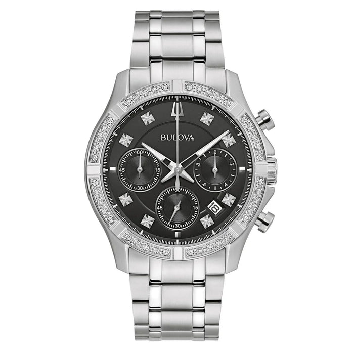 Bulova Men's Classic Black Dial Watch - 96J119