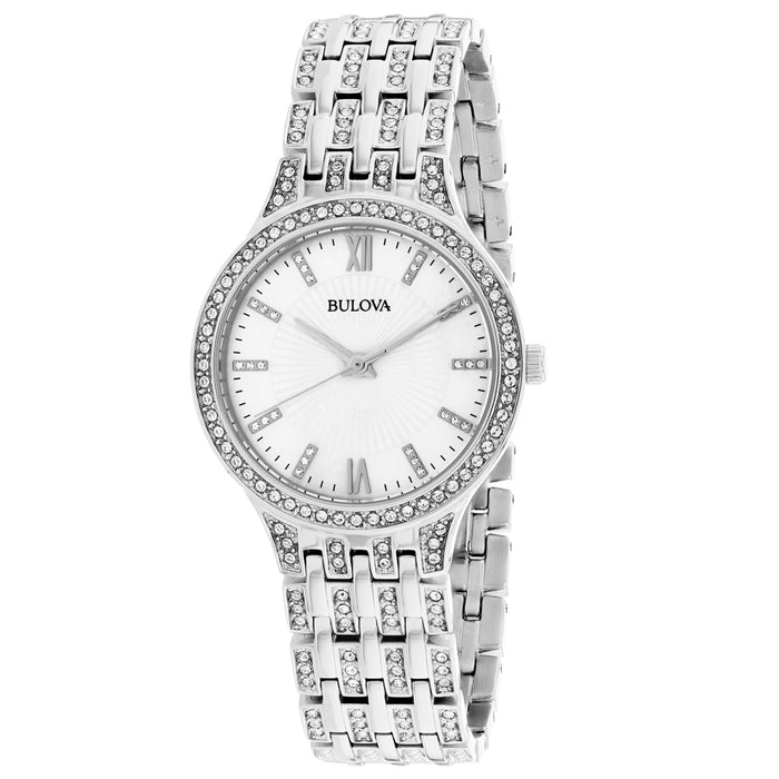 Bulova Women's Crystal White MOP Dial Watch - 96L242