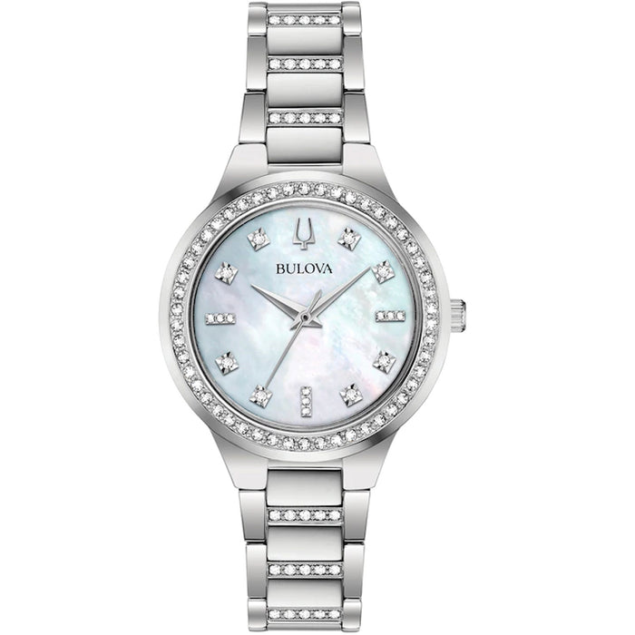 Bulova Women's Crystals Mother of pearl Dial Watch - 96X147