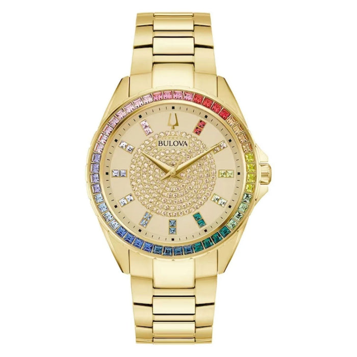 Bulova Women's Phantom Gold Dial Watch - 97A179