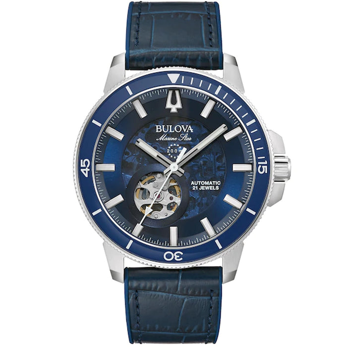 Bulova Men's Marine Star Blue Dial Watch - 97A291