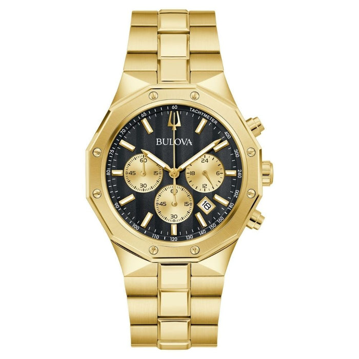 Bulova Men's Prestige Black Dial Watch - 97B232