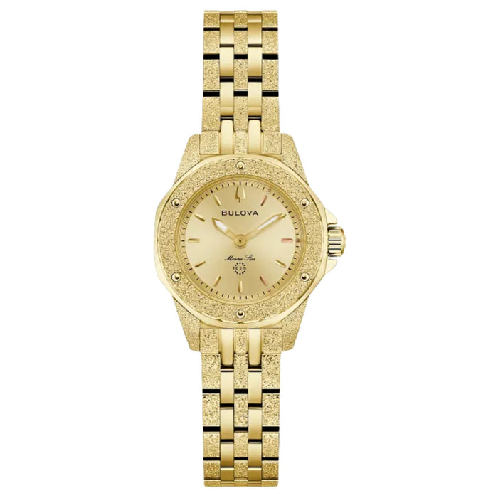 Bulova Women's Marine star Gold Dial Watch - 97L192
