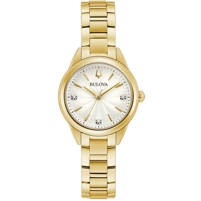 Bulova Women's Sutton Silver Dial Watch - 97P150