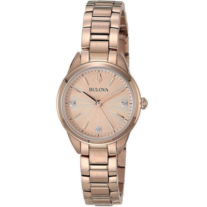 Bulova Women's Sutton Rose gold Dial Watch - 97P151