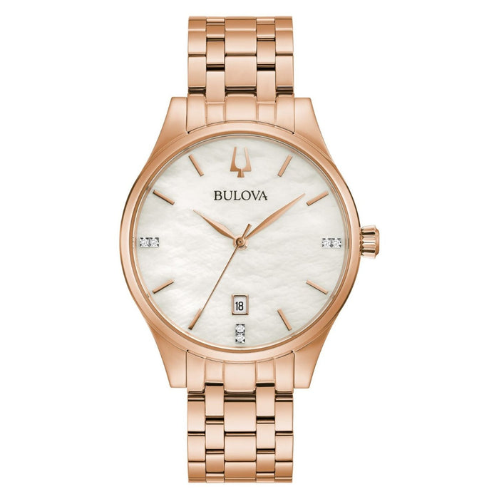 Bulova Women's Classic White Dial Watch - 97P152