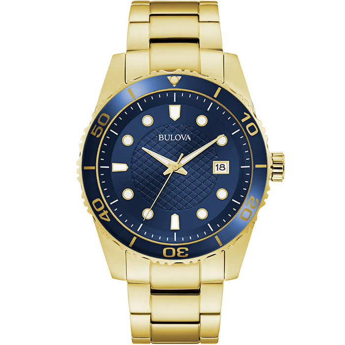 Bulova Men's Sport Blue Dial Watch - 98A197