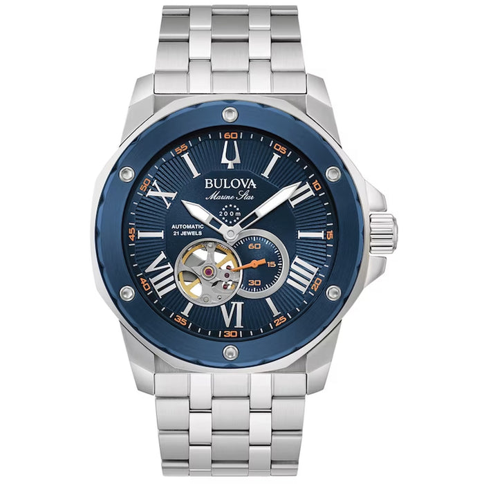 Bulova Men's Marine Star Blue Dial Watch - 98A302