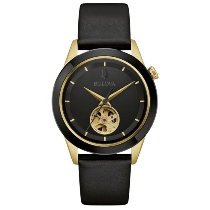 Bulova Men's Apollo Black Dial Watch - 98A327