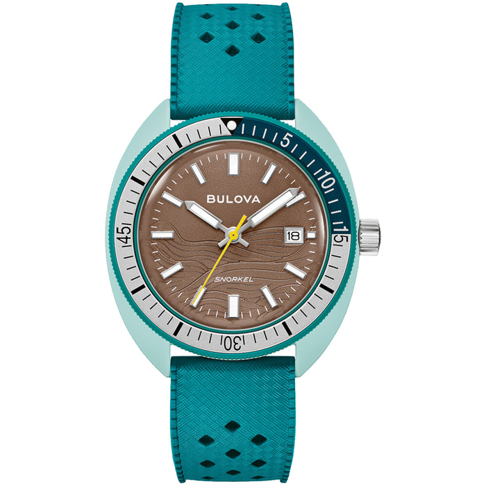 Bulova Men's Snorkel Sea Turtle Brown Dial Watch - 98B446
