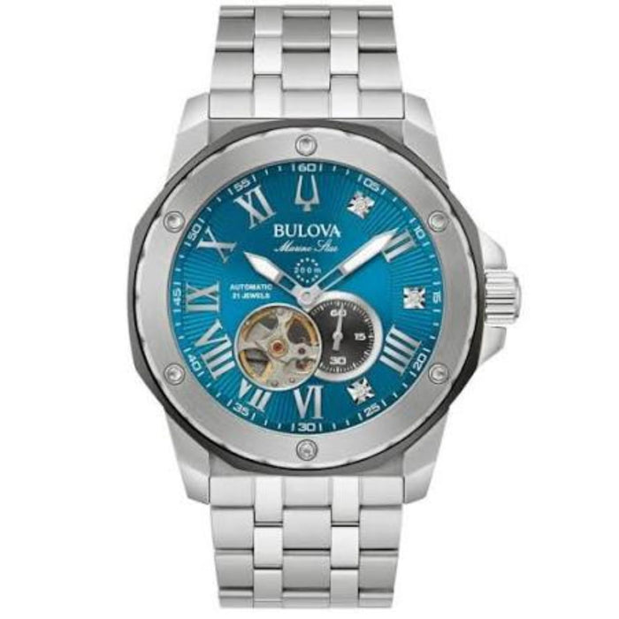 Bulova Men's Marine Star Blue Dial Watch - 98D184