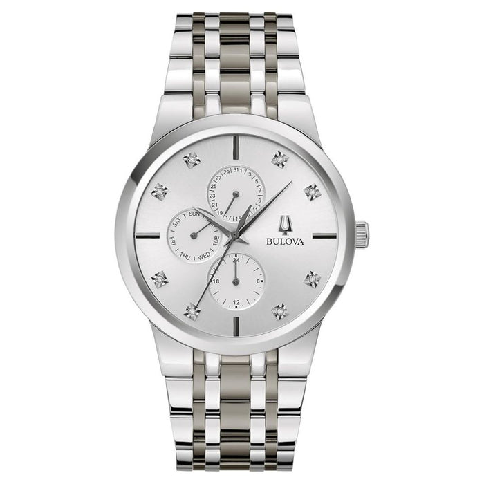 Bulova Men's Modern Silver Dial Watch - 98D185