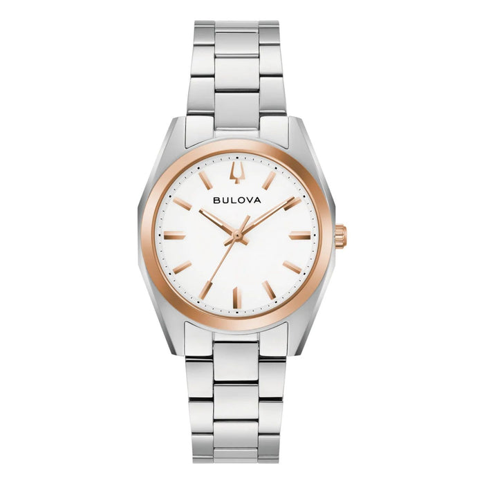 Bulova Women's Surveyor Gold and white Dial Watch - 98L337