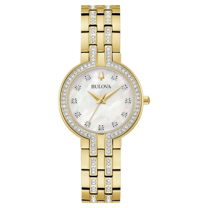 Bulova Women's Crystal White Dial Watch - 98X138
