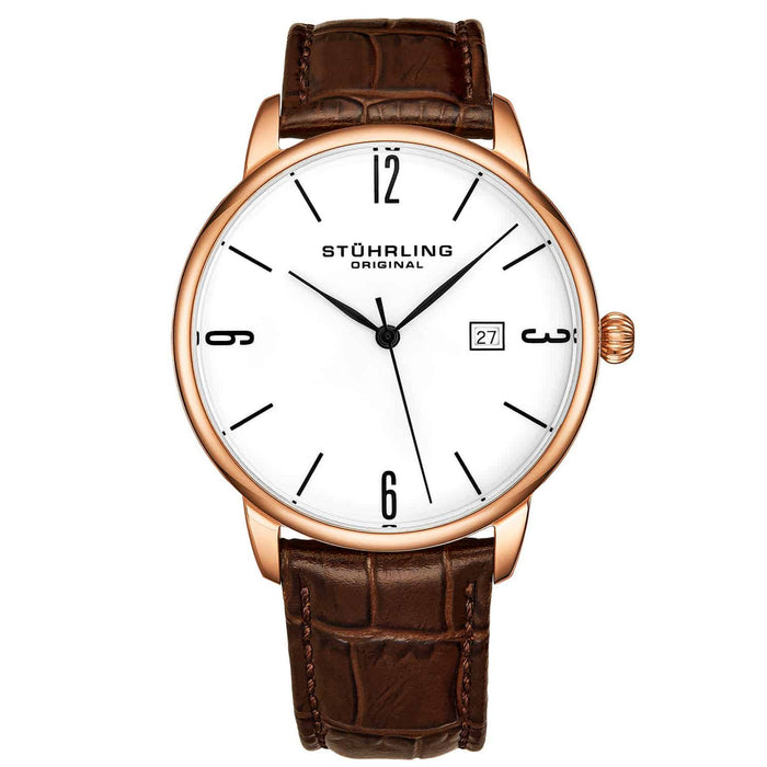 Stuhrling Men's Ascot White Dial Watch - 997L.04