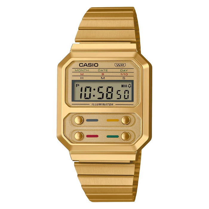 Casio Women's Vintage Grey Dial Watch - A100WEG-9ADF