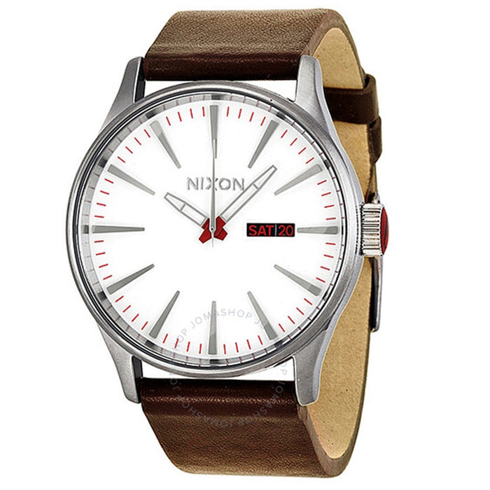 Nixon Men's Sentry White Dial Watch - A105-100