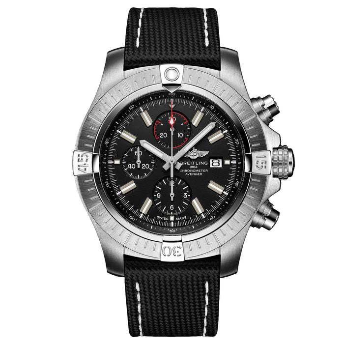 Breitling Men's Super Avenger Black Dial Watch - A13375101B1X1