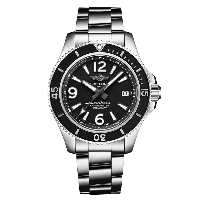 Breitling Men's Superocean Black Dial Watch - A17366021B1A1