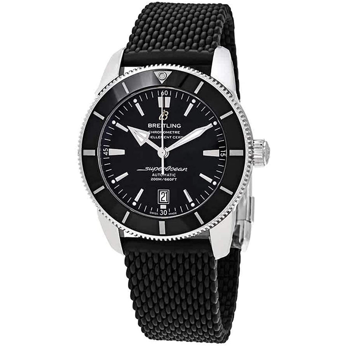 Breitling Men's Superocean Heritrage Black Dial Watch - AB2020121B1S1 ...