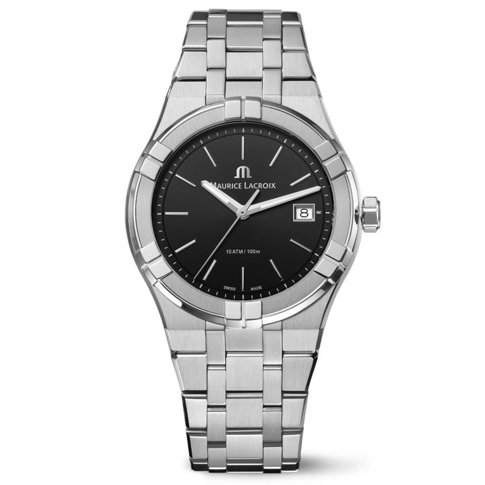 Maurice Lacroix Men's Aikon Black Dial Watch - AI1108-SS002-330