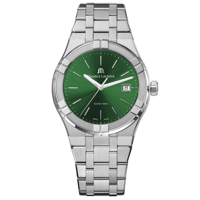 Maurice Lacroix Men's Aikon Green Dial Watch - AI1108-SS002-630