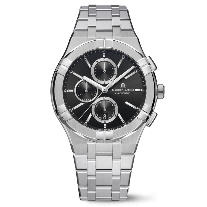 Maurice Lacroix Men's Aikon Black Dial Watch - AI1118-SS002-330