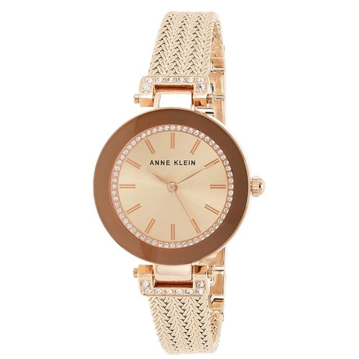 Anne Klein Women's Accented Rose gold Dial Watch - AK-1906RGRG