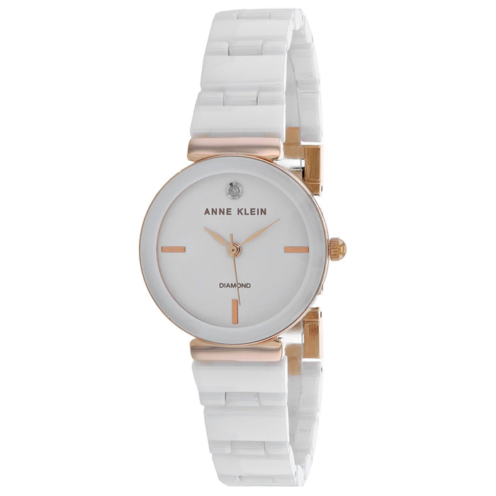 Anne Klein Women's Diamond White Dial Watch - AK-3392WTRG