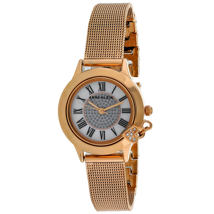 Anne Klein Women's Classic White Dial Watch - AK-3500RGST