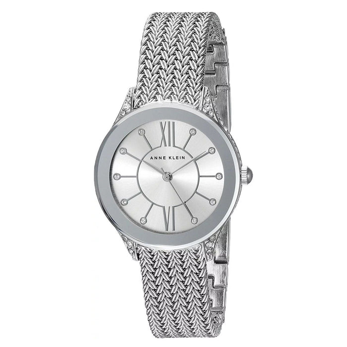 Anne Klein Women's Accented Silver Dial Watch - AK/2209SVSV