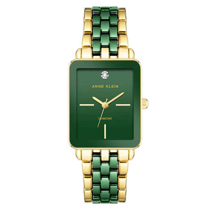 Anne Klein Women's Classic Green Dial Watch - AK/3668GNGB