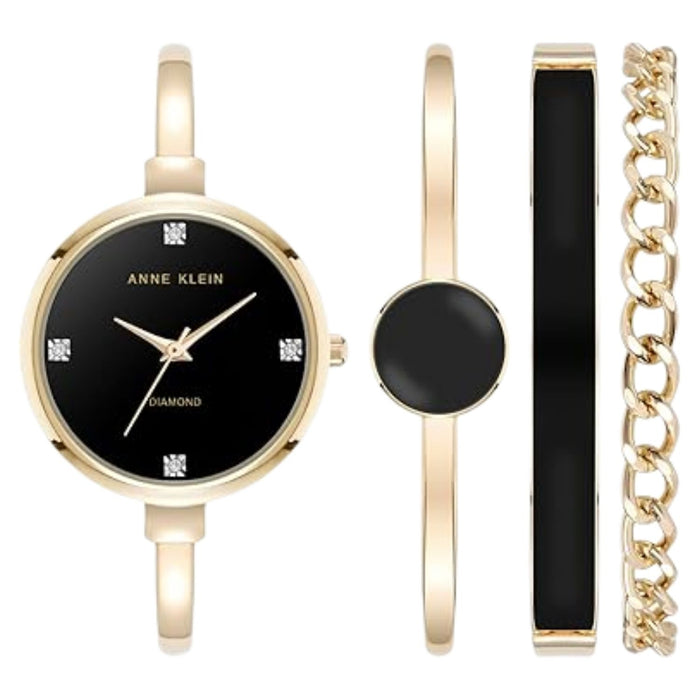 Anne Klein Women's Classic Black Dial Watch - AK/5142BKST