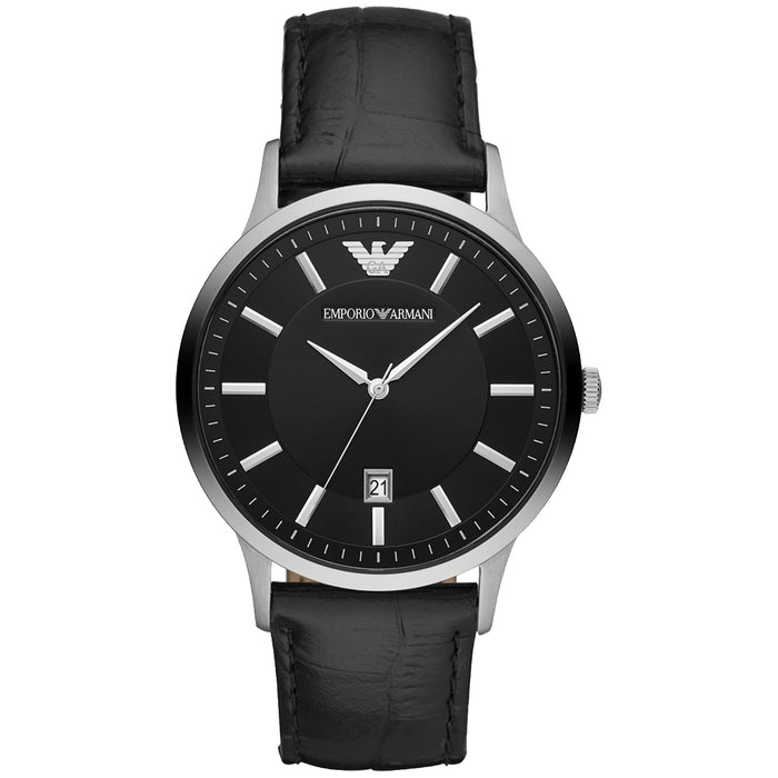 Emporio Armani Men's Renato Black Dial Watch - AR11186