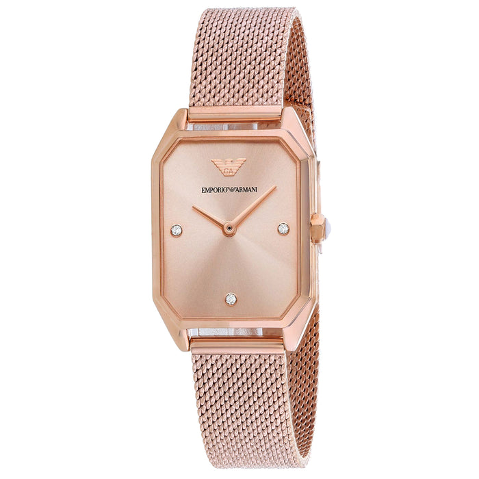 Armani Women's Gioia Rose gold Dial Watch - AR11347