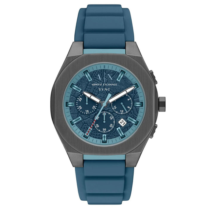 Armani Exchange Men's Sync Blue Dial Watch - AX4291