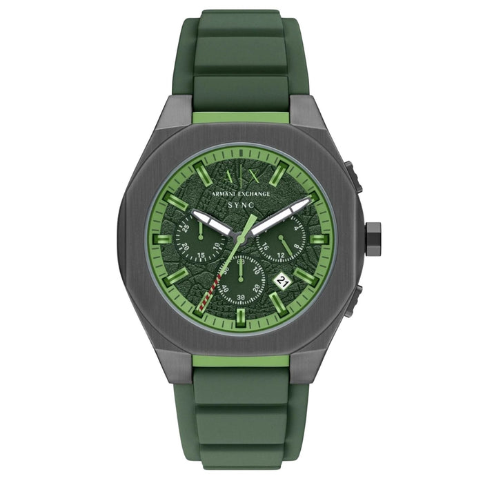 Armani Exchange Men's Sync Green Dial Watch - AX4292