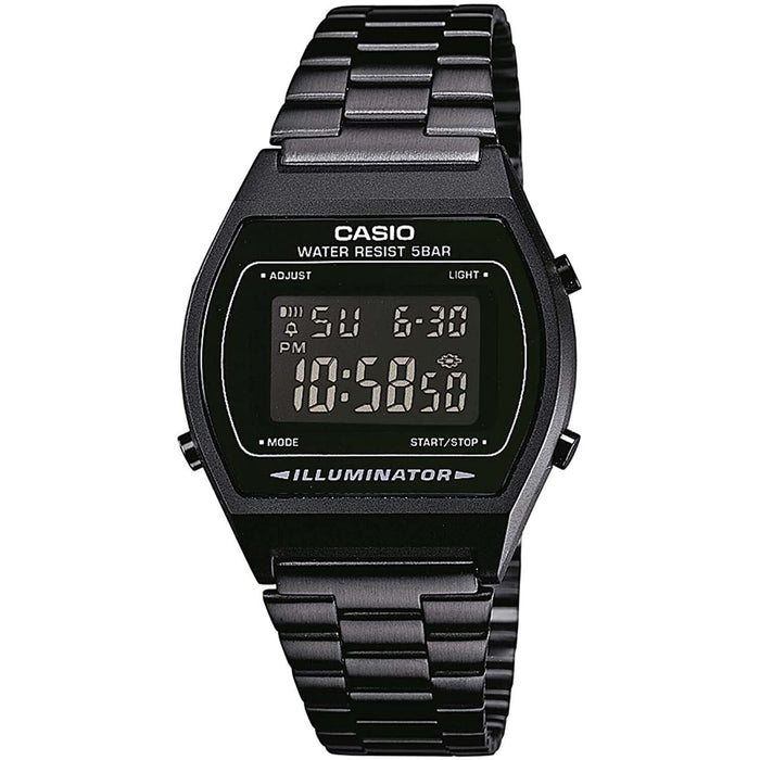 Casio Women's Vintage Black Dial Watch - B640WB-1BVT