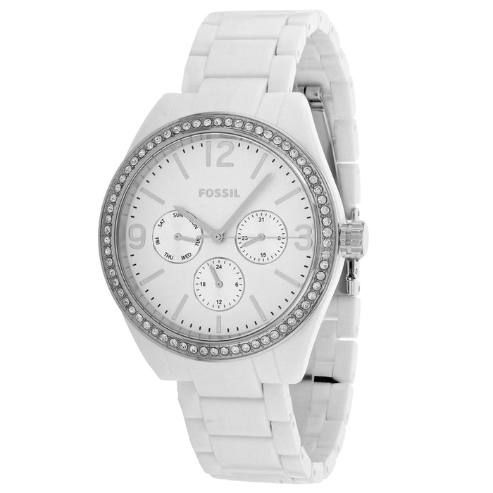 Fossil Women's Caleigh White Dial Watch - BQ3343