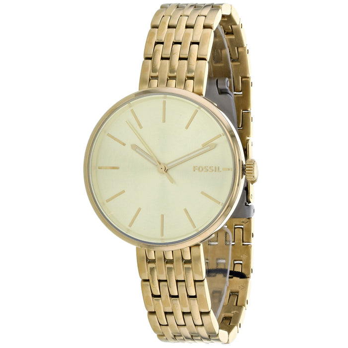 Fossil Women's Hutton Gold Dial Watch - BQ3464