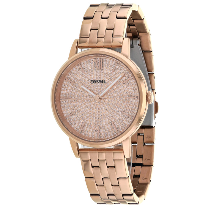 Fossil Women's Cambry Rose Gold Dial Watch - BQ3555