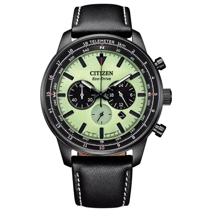 Citizen Men's Sports Aviation Green Dial Watch - CA4505-21X
