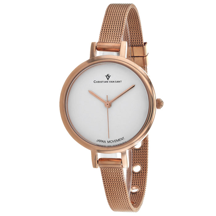 Christian Van Sant Women's Grace White Dial Watch - CV0281