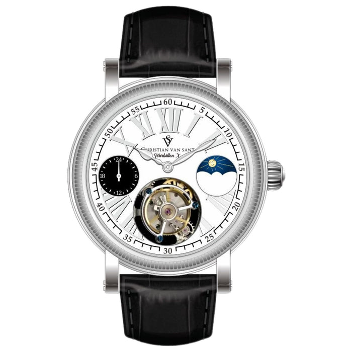 Christian Van Sant Men's Tourbillon X Limited Edition White Dial Watch - CV0997