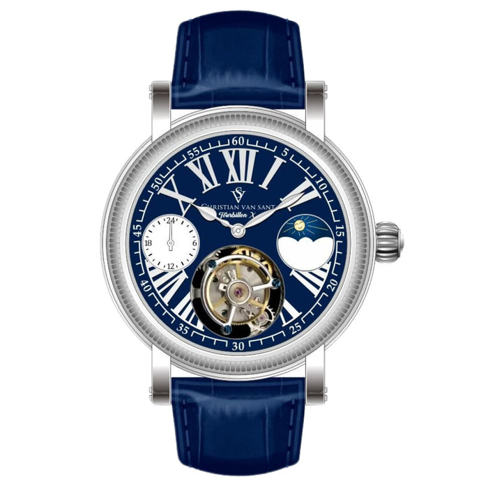 Christian Van Sant Men's Tourbillon X Limited Edition Blue Dial Watch - CV0999