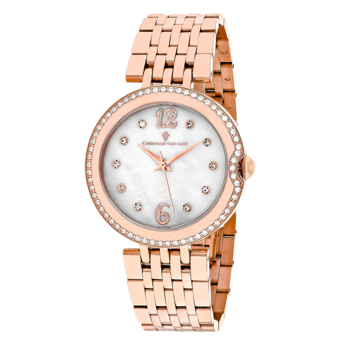 Christian Van Sant Women's Jasmine White MOP Dial Watch - CV1612