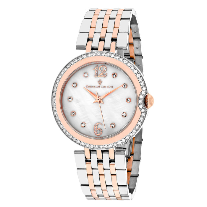 Christian Van Sant Women's Jasmine White MOP Dial Watch - CV1613