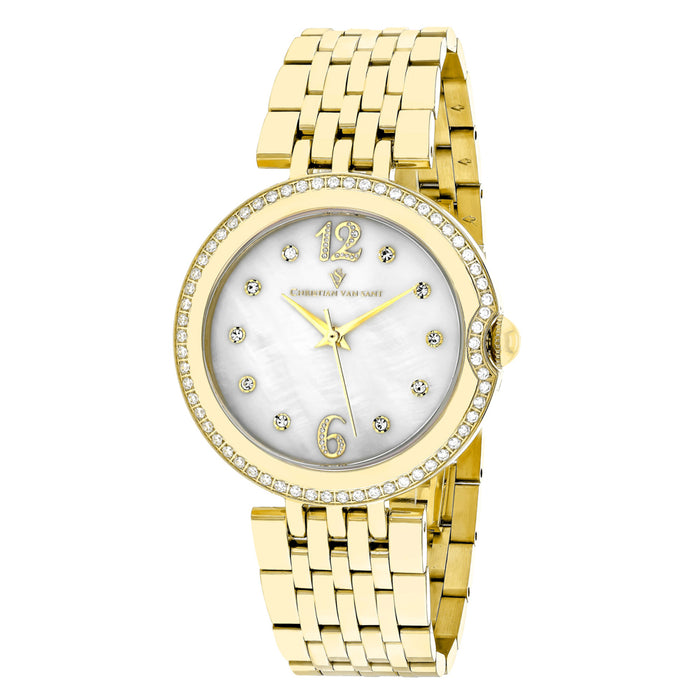 Christian Van Sant Women's Jasmine White MOP Dial Watch - CV1615