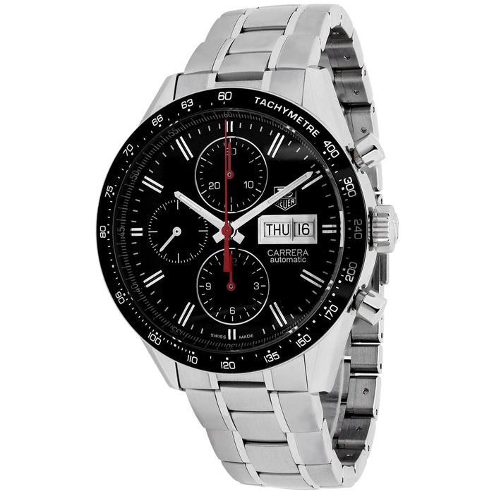 Tag Heuer Men's Carrera Black Dial Watch - CV201AH.BA0725